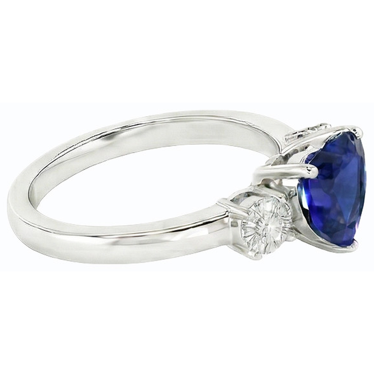 naturel round diamant 2.50carats bague détail rapproché