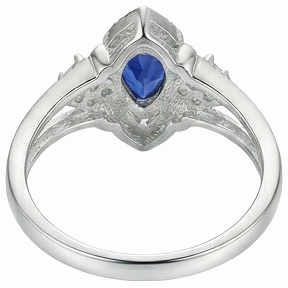 naturel pear diamant 2.50carats bague angle de côté
