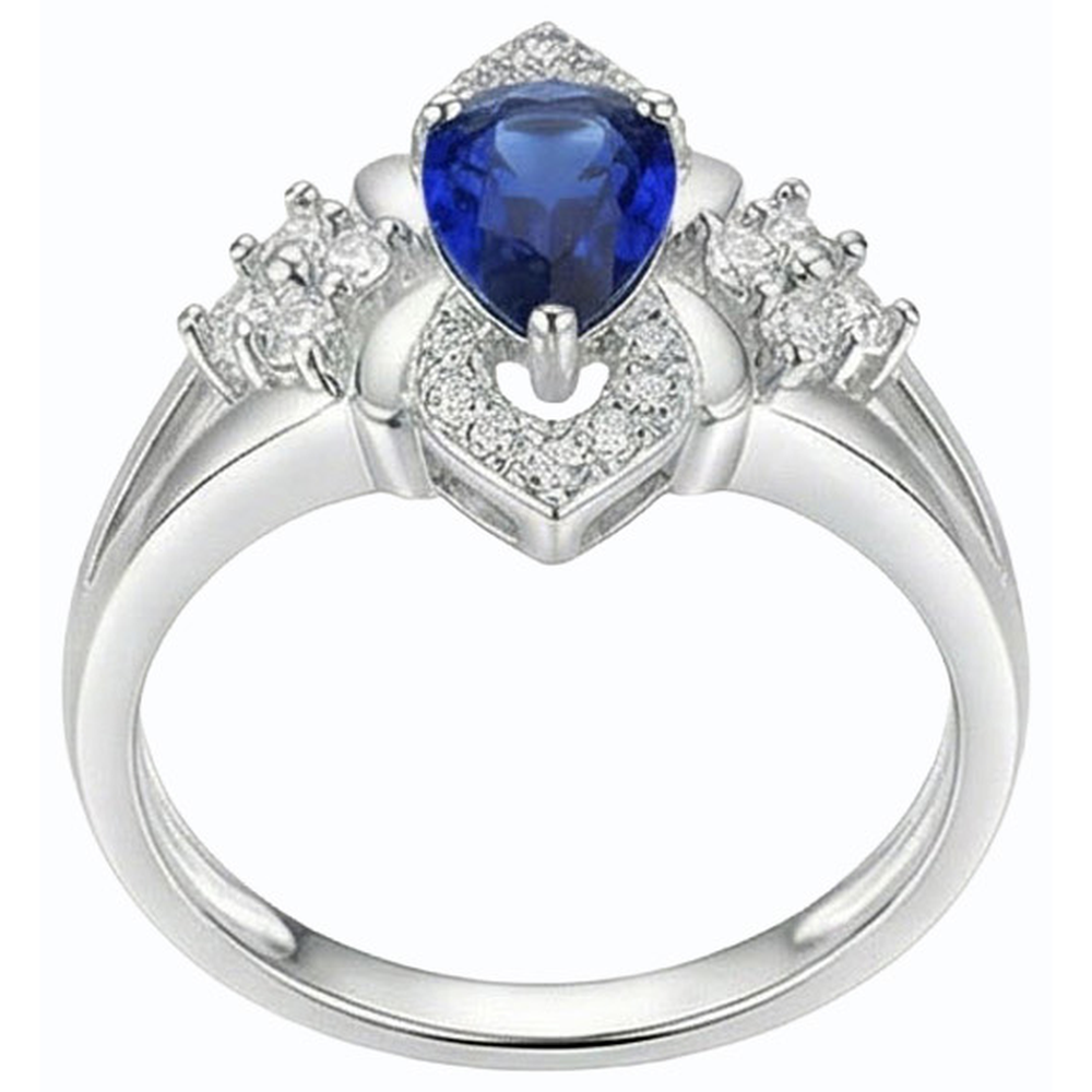 naturel pear diamant 2.50carats bague détail rapproché