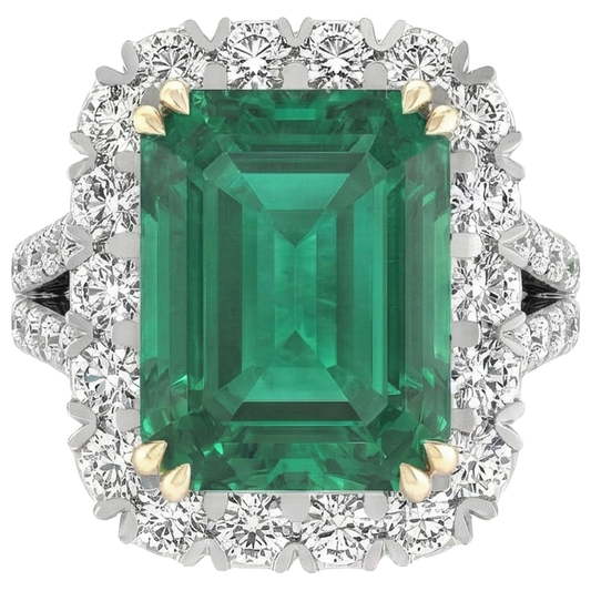 Bague Diamant émeraude Vert