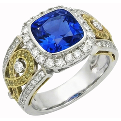 Bague Saphir Naturel 3.26 Carats