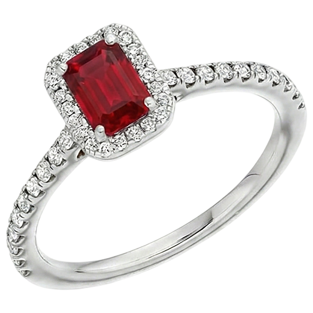 naturel rubis 2.30carats bague détail rapproché