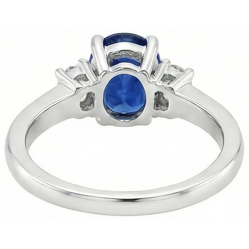 naturel oval diamant 1.70carats bague sur blanc