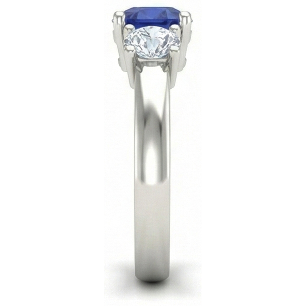 naturel cushion diamant 2.25carats bague détail rapproché