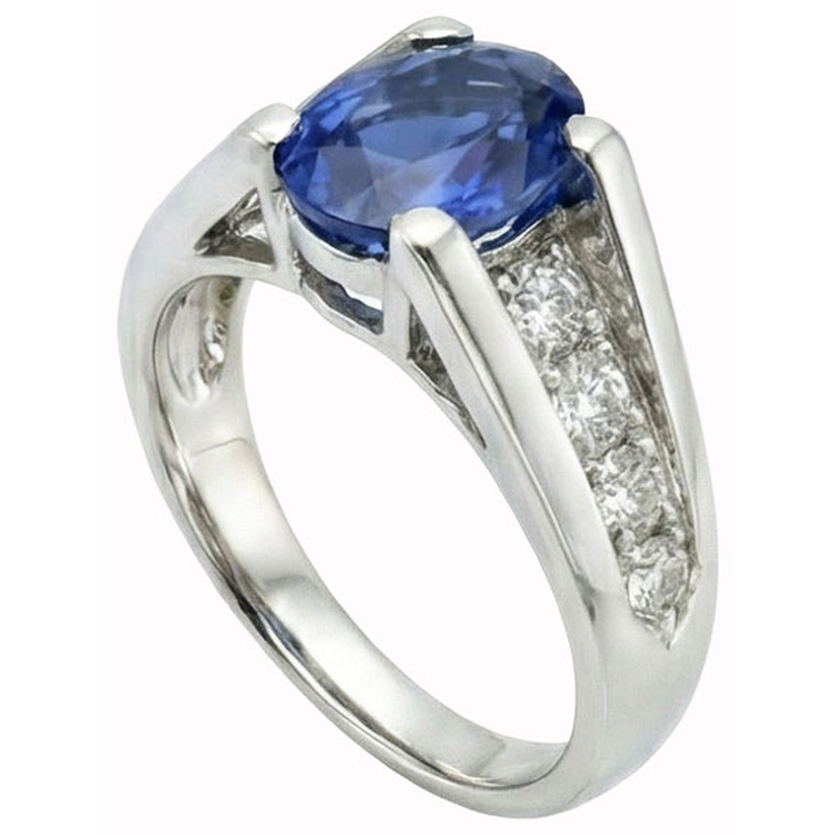 naturel round diamant 2.10carats bague détail rapproché