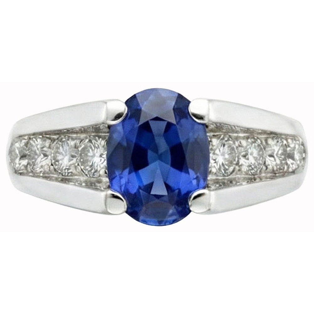 naturel round diamant 2.10carats bague angle de côté