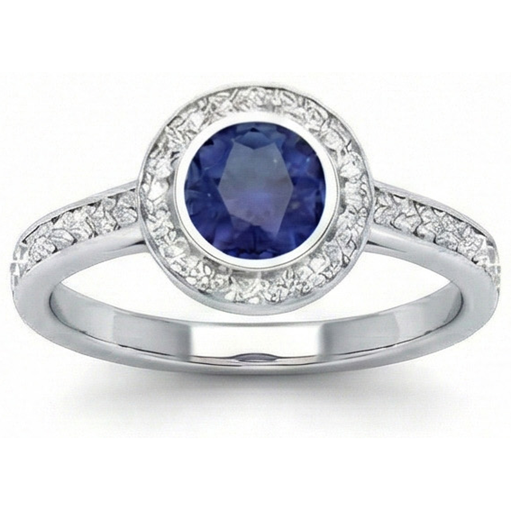 naturel round diamant 3carats bague angle de côté