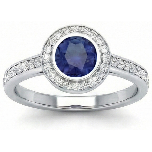 naturel round diamant 3carats bague angle de côté