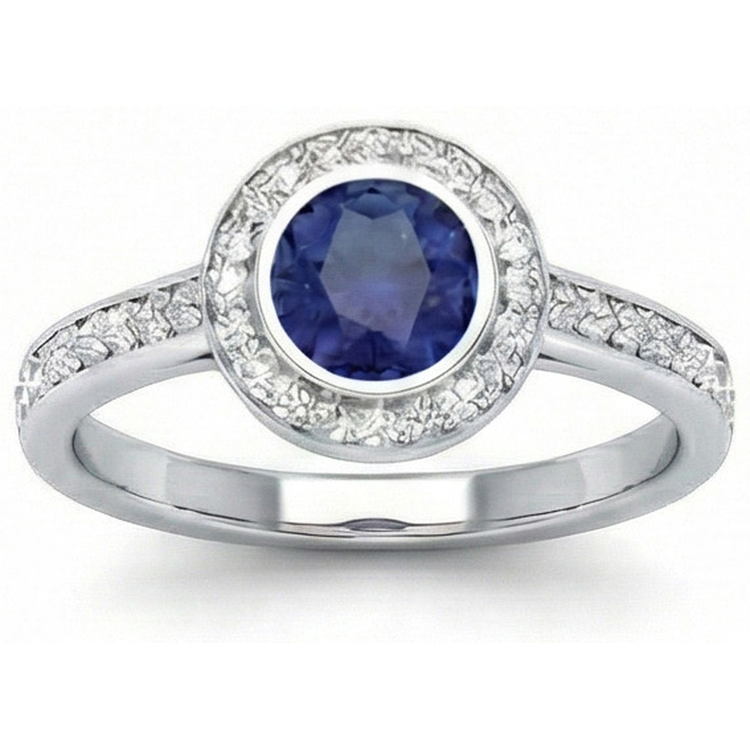 naturel round diamant 3carats bague angle de côté