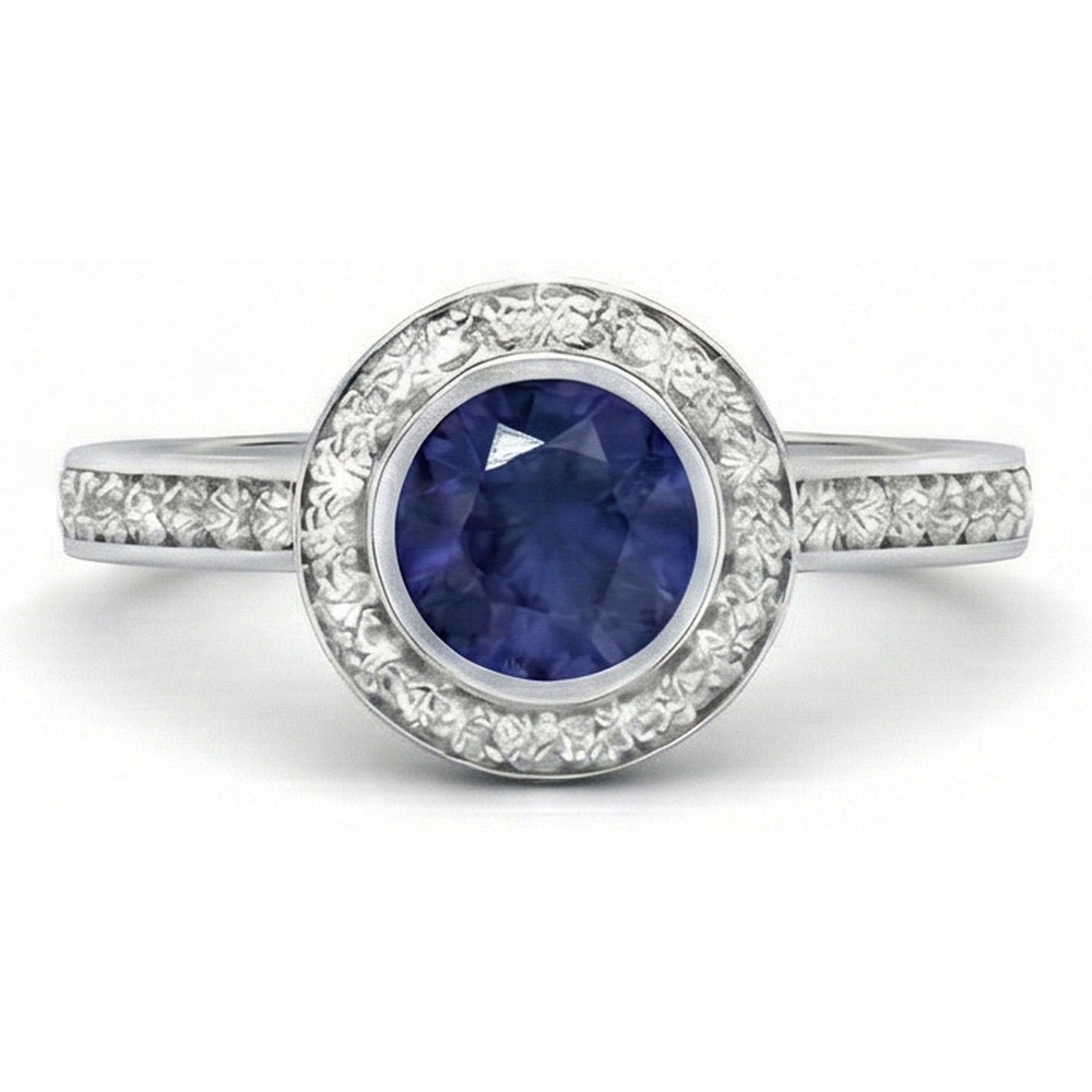 naturel round diamant 3carats bague détail rapproché