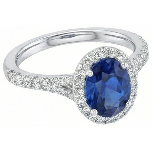 naturel oval diamant 4carats bague détail rapproché