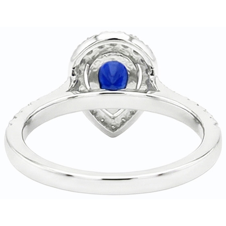 naturel pear diamant 2.50carats bague détail rapproché