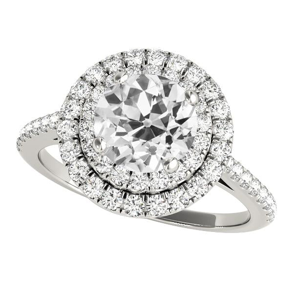 Bague Double Halo Vieux Mineur Véritable Diamond With Accents Pave Set 5.50 Carats