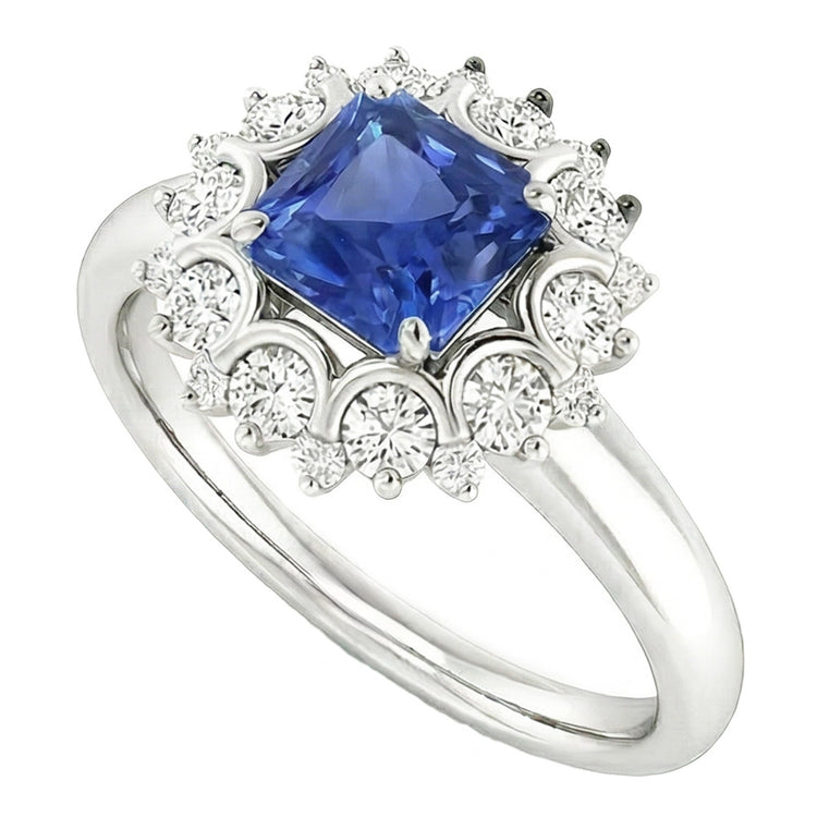 Bague Edwardian Saphir Et Diamants Pour Femme