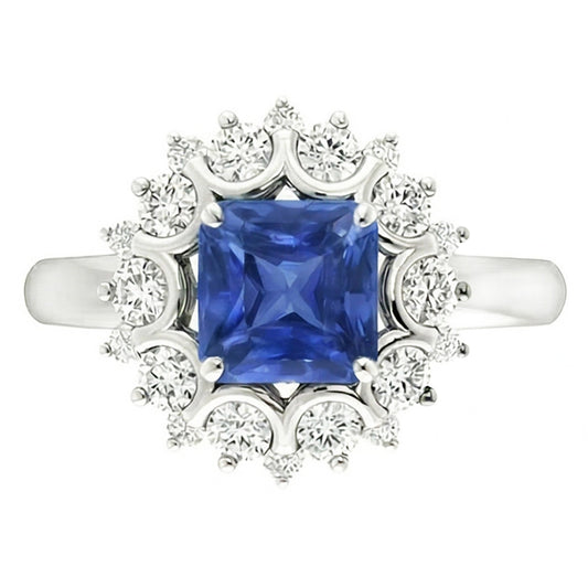 Bague Edwardian Saphir Et Diamants Pour Femme