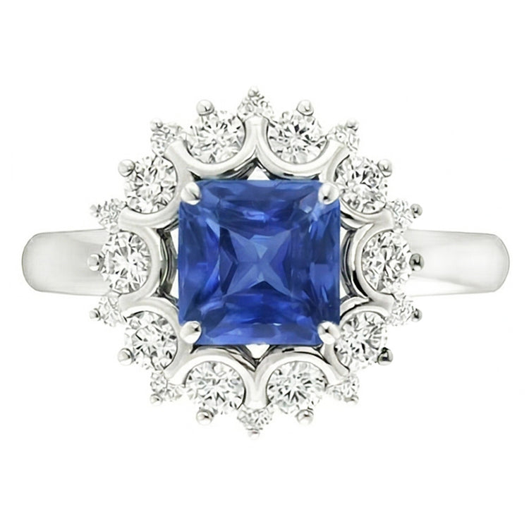 Bague Edwardian Saphir Et Diamants Pour Femme