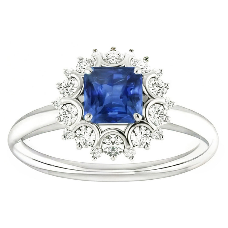 Bague Edwardian Saphir Et Diamants Pour Femme