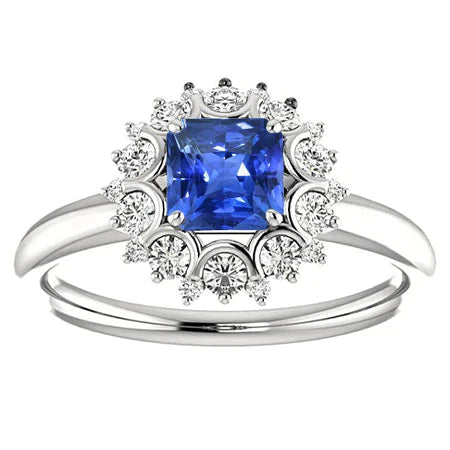 Bague Edwardian Saphir Et Diamants Pour Femme