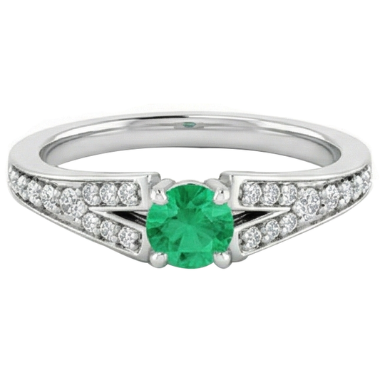 naturel round diamant 1.75carats bague angle de côté