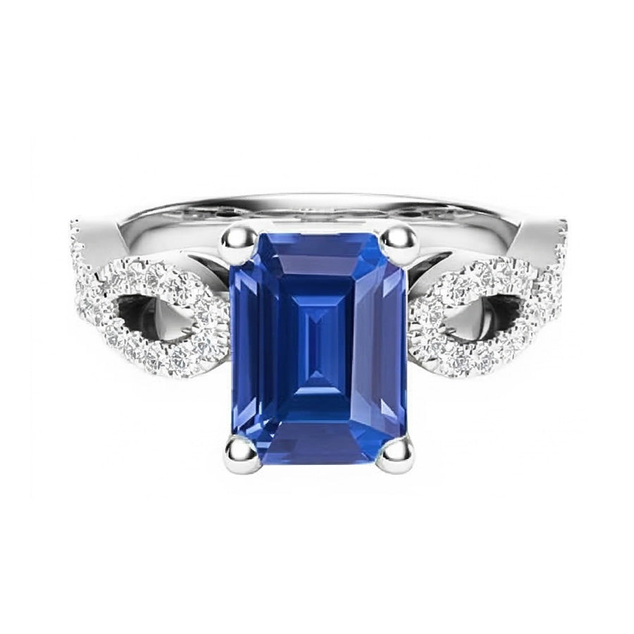 naturel round diamant 3carats bague vue de dessus