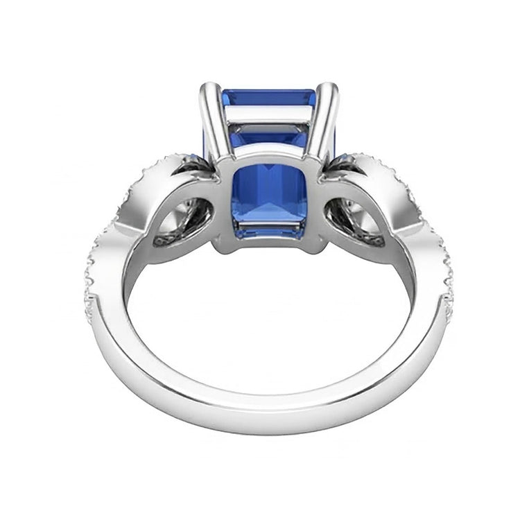 naturel round diamant 3carats bague vue de profil