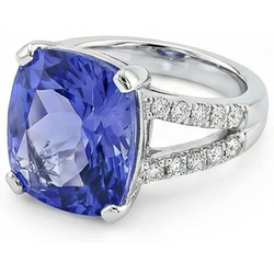 Bague En Pierres Précieuses De Saphir Naturel De 7 Ct