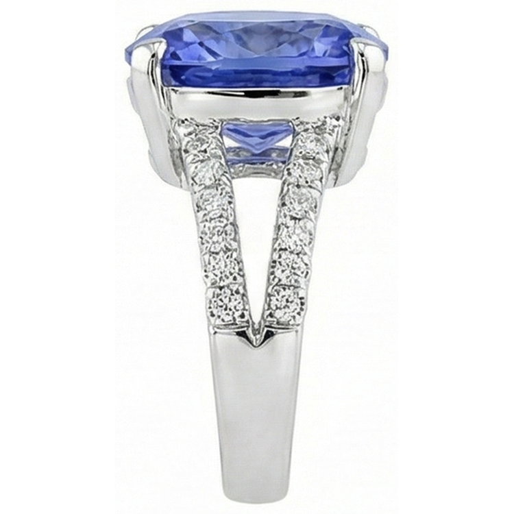 Bague En Pierres Précieuses De Saphir Naturel De 7 Ct