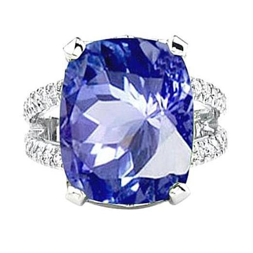 Bague En Pierres Précieuses De Saphir Naturel De 7 Ct