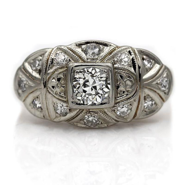 Bague En Réel Diamant De Style Antique Halo Wedding Vieux Mineur 2.75 Carats