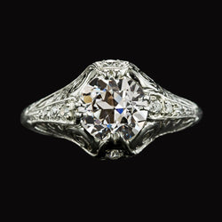 Bague En Réel Diamant Rond Ancien Mineur Bijoux De Style Vintage 3.25 Carats