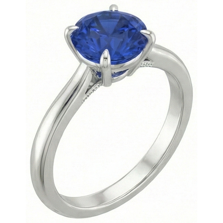 Bague En Saphir Solitaire Véritable 2 Carats à Vendre