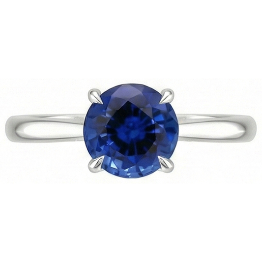 Bague En Saphir Solitaire Véritable 2 Carats à Vendre