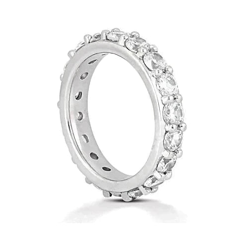 Bague Eternity Comfort Fit Pour Femme En Or 2,71 Carats Réel Diamant Bijoux De Mariage