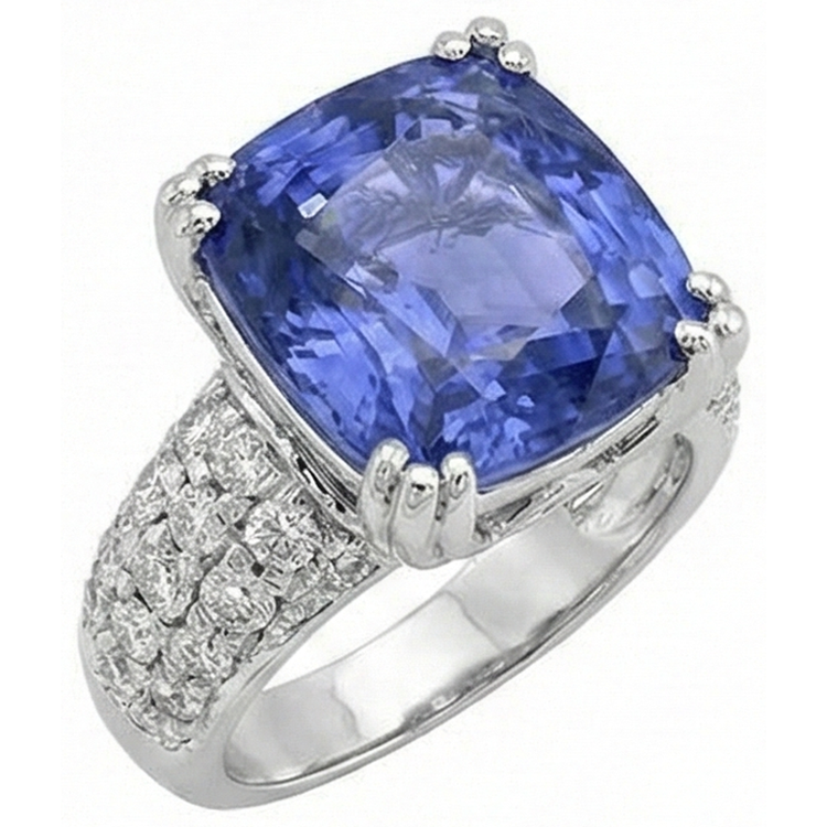 naturel round tanzanite 7.50carats bague détail rapproché