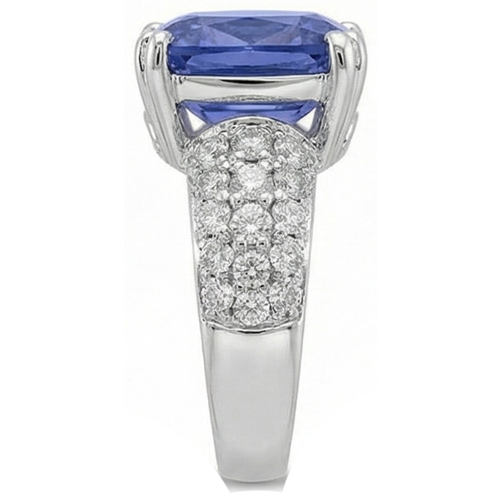 naturel round tanzanite 7.50carats bague vue de dessus
