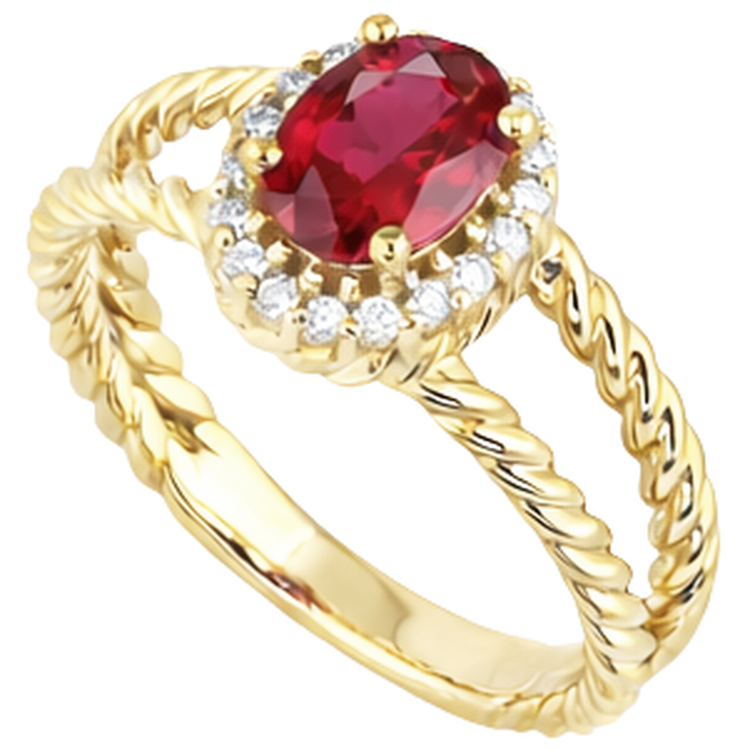 naturel round rubis 1.25carats bague détail rapproché