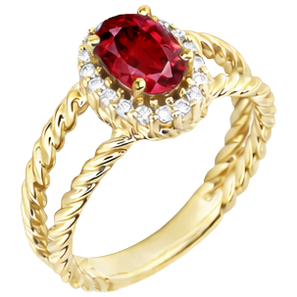 naturel round rubis 1.25carats bague vue de dessus