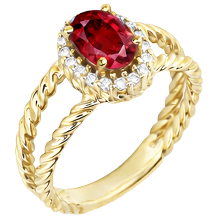 naturel round rubis 1.25carats bague vue de dessus
