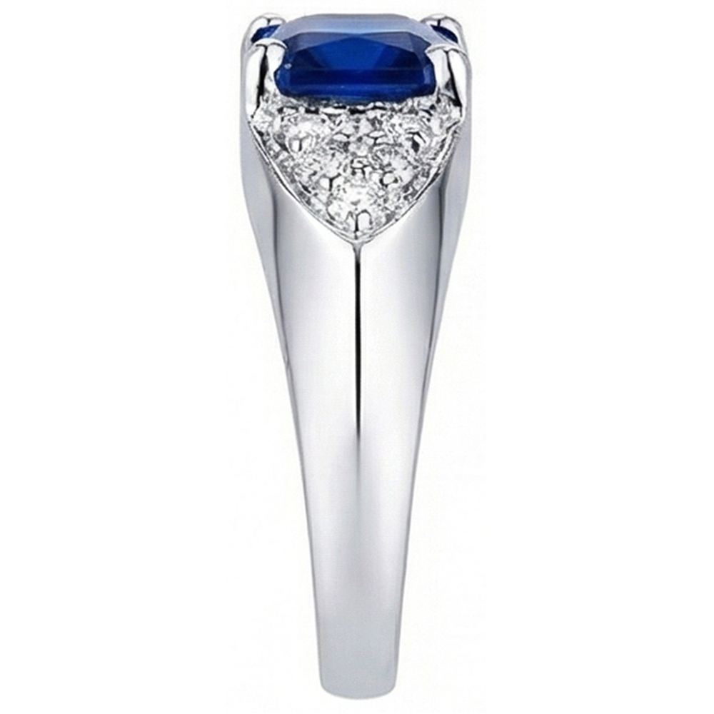 naturel radiant diamant 3.50carats bague vue de dessus