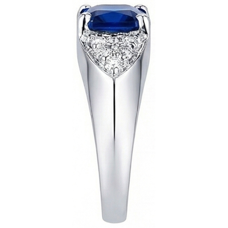 naturel radiant diamant 3.50carats bague vue de dessus
