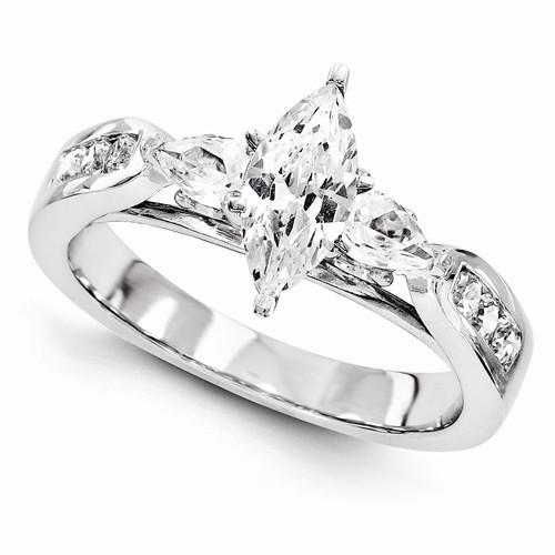 Bague Fantaisie Réel Diamant Style Trois Pierres 1.58 Carats Nouveau