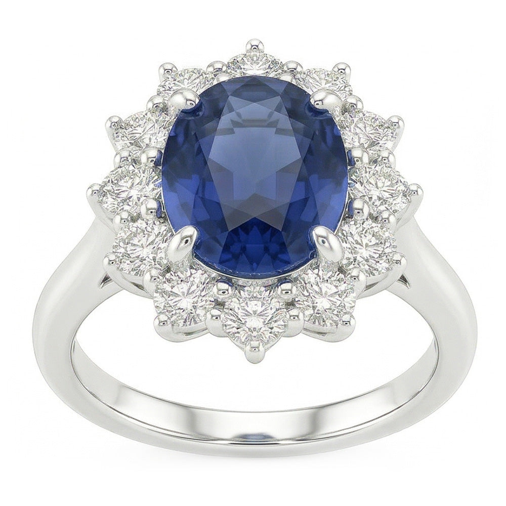 naturel round diamant 1.55carats bague vue de face