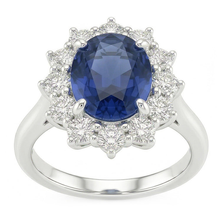 naturel round diamant 1.55carats bague vue de face