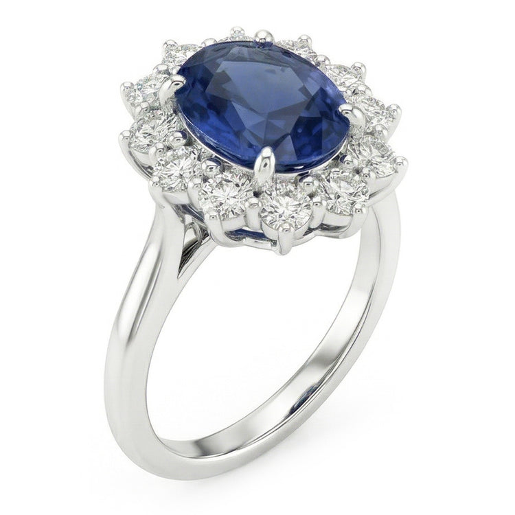 naturel round diamant 1.55carats bague angle de côté