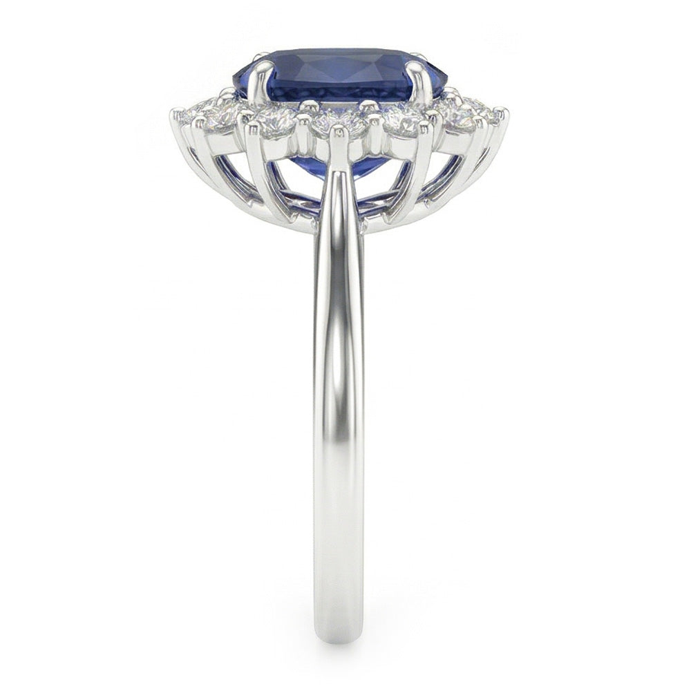 naturel round diamant 1.55carats bague vue de dessus