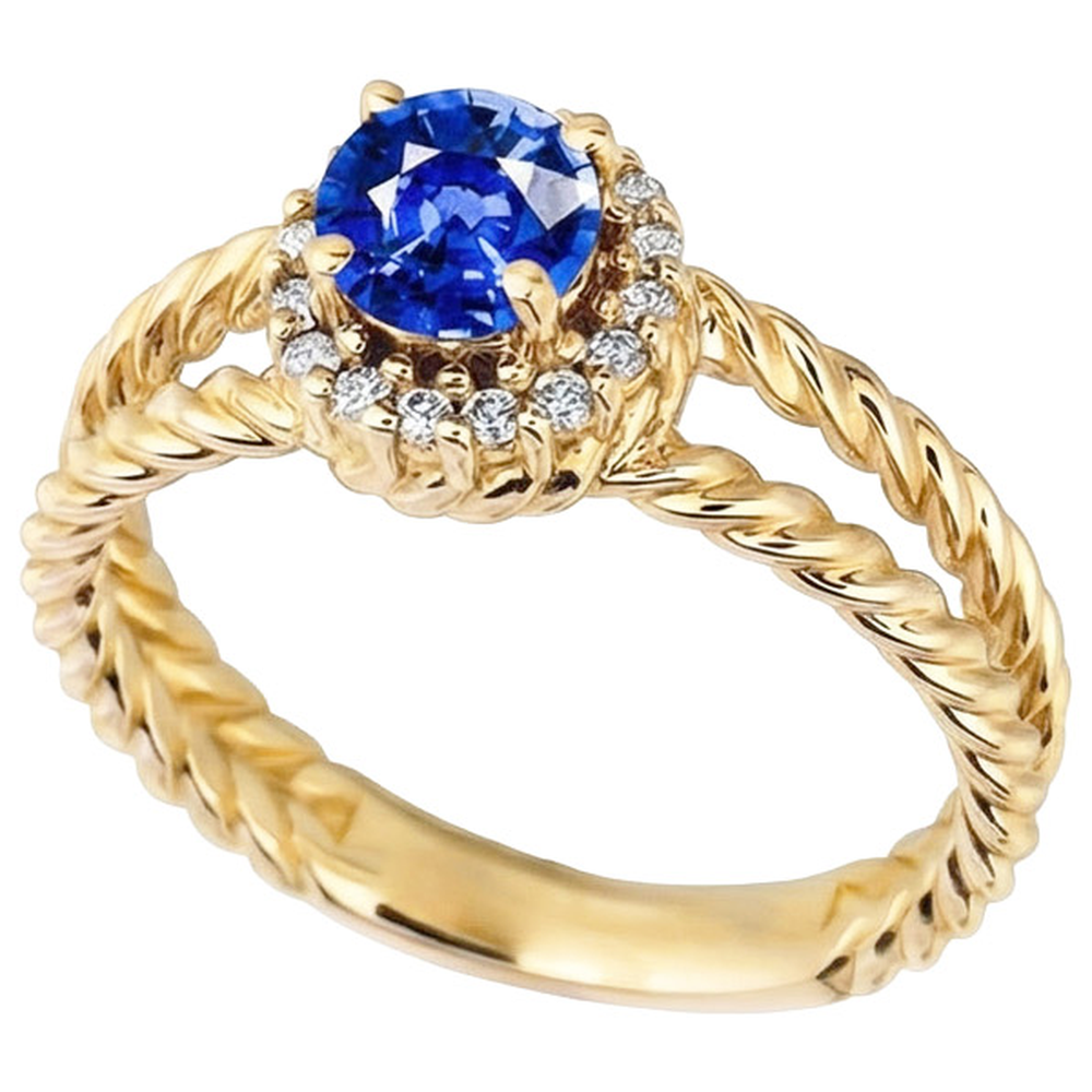 naturel round diamant 2carats bague détail rapproché