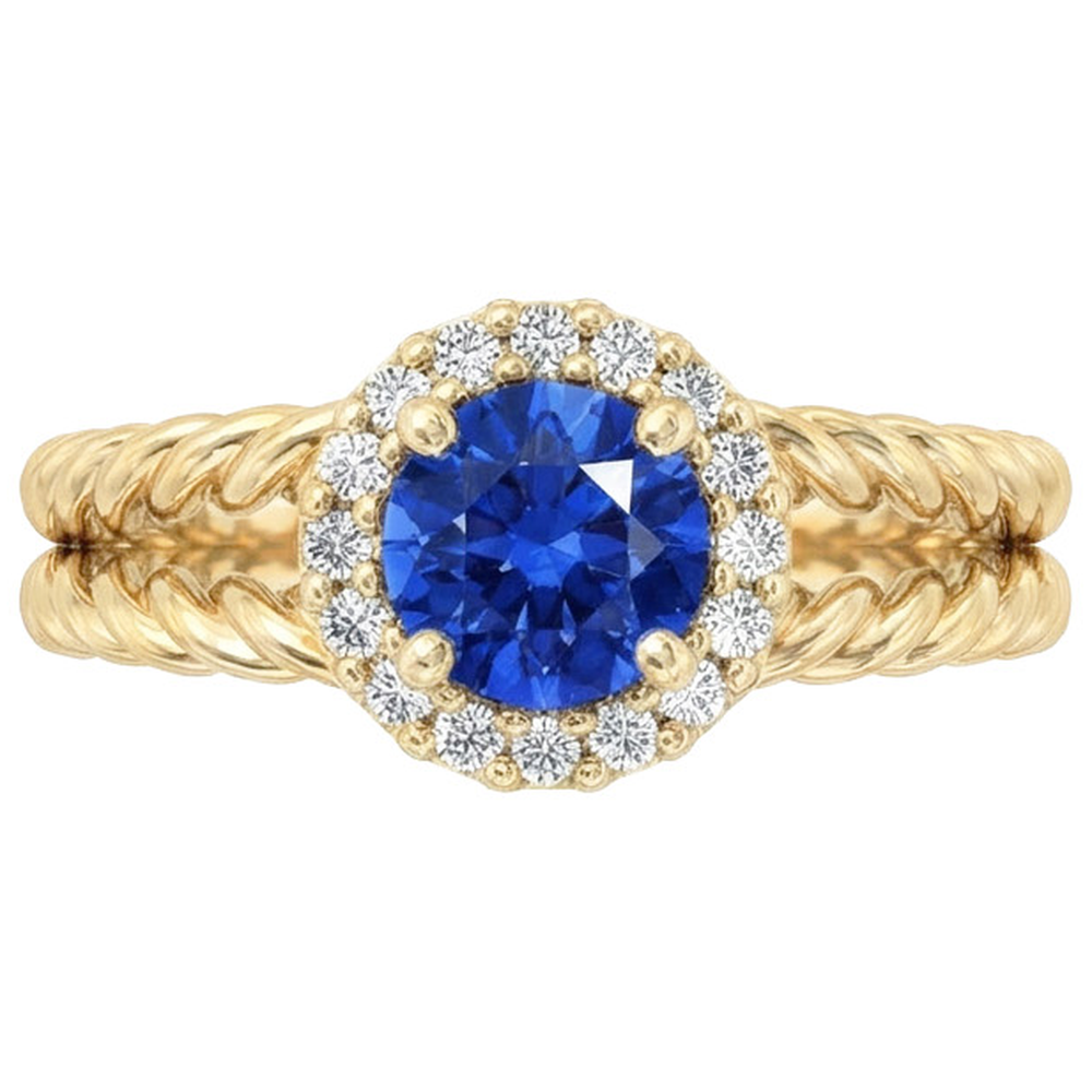 naturel round diamant 2carats bague angle de côté