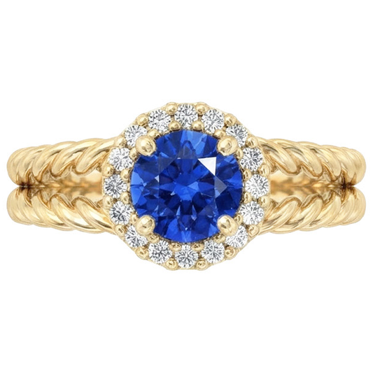 naturel round diamant 2carats bague angle de côté