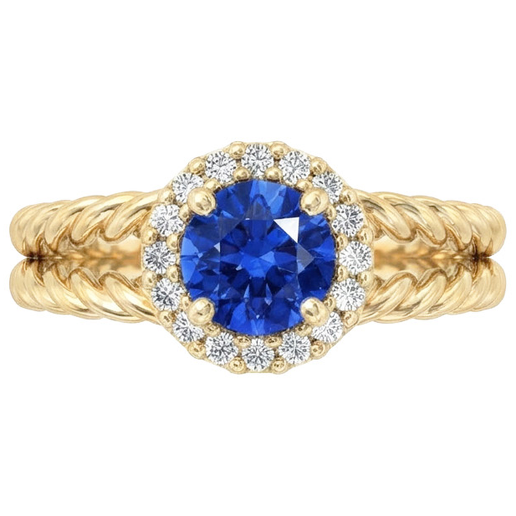 naturel round diamant 2carats bague angle de côté