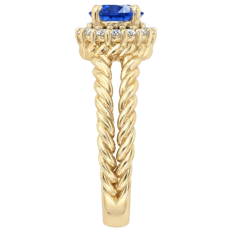naturel round diamant 2carats bague vue de dessus